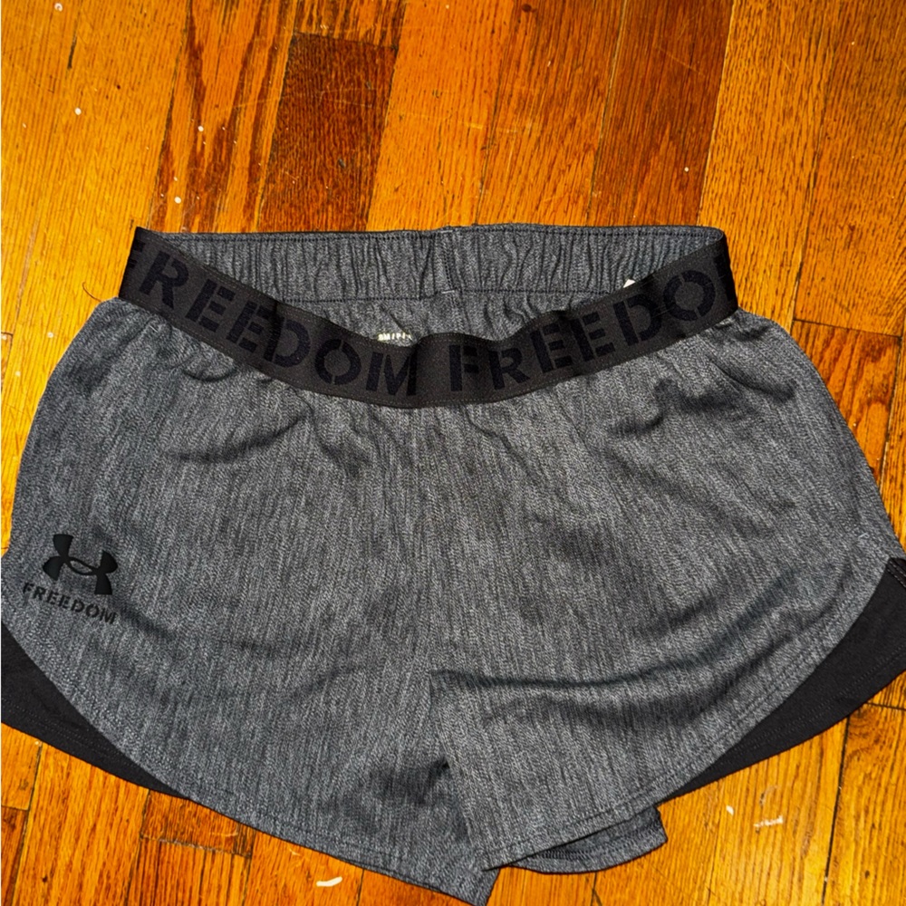 Under Armour Women's Freedom Charcoal Gray and Black Shorts